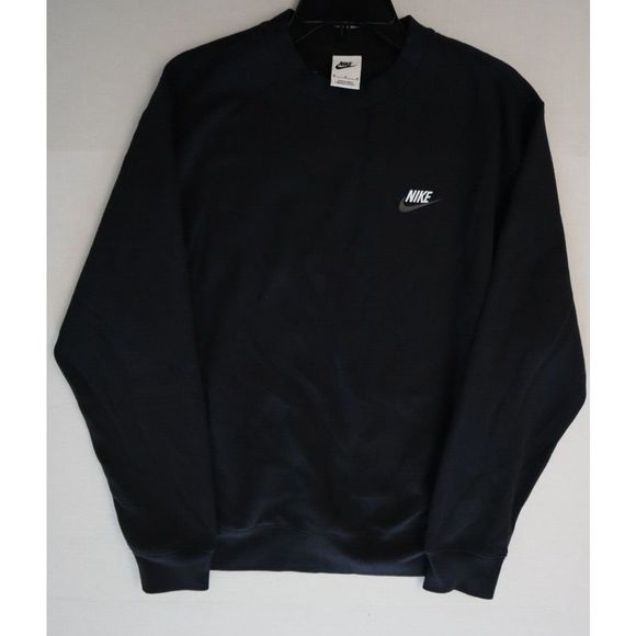 Nike BV2662 015 Men's Sz M Black Sportswear Club Fleece Crewneck Sweatshirt - Picture 5 of 7